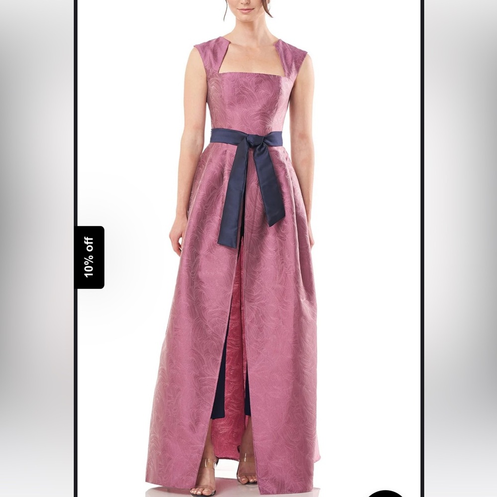 Kay Unger heather rose and navy jumpsuit
